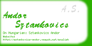 andor sztankovics business card